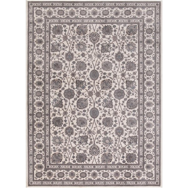 Concord Global 6 ft. 7 in. x 9 ft. 3 in. Kashan Kashan - Ivory 28426 - main